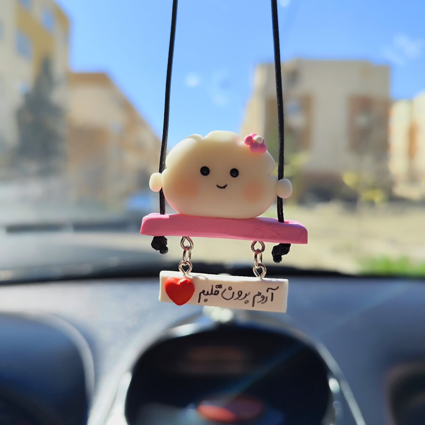 آویز ماشین ابرک دست ساز خمیری