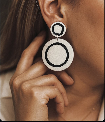 گوشواره خمیری اونم | دست ساز یونیک و خاص