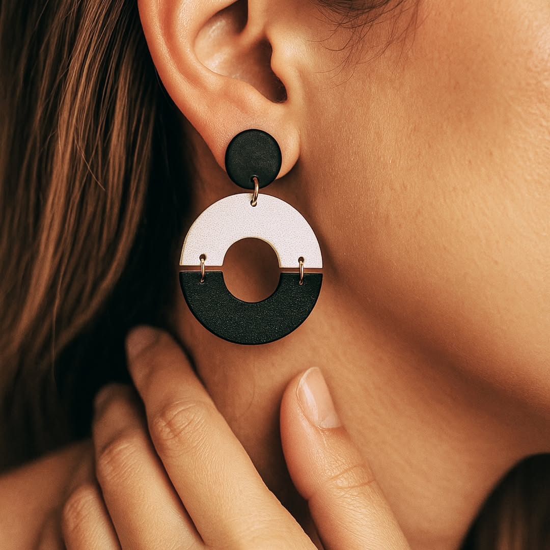 گوشواره خمیری دوار | دست ساز یونیک و خاص