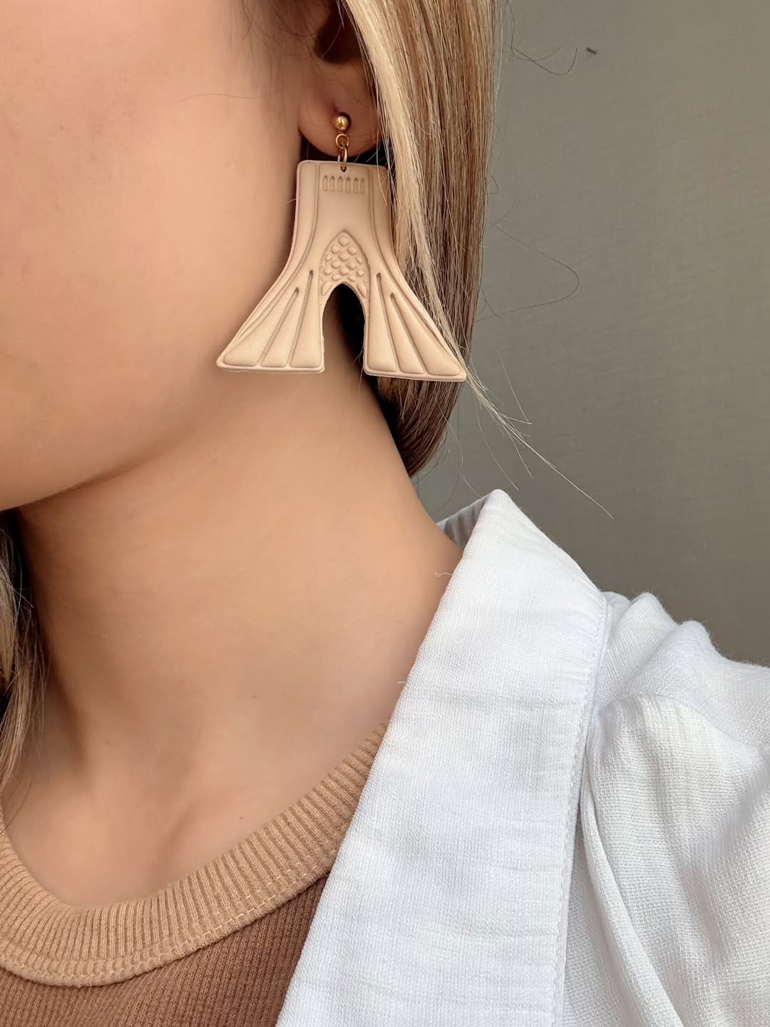 گوشواره خمیری آزادی | دست ساز یونیک و خاص