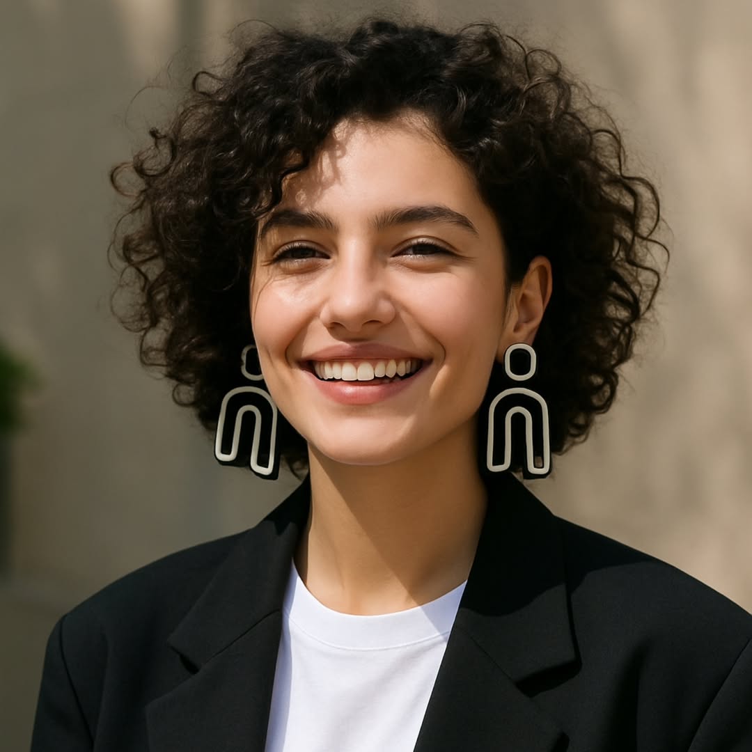 گوشواره مینیمال دست ساز فیمو آلمان