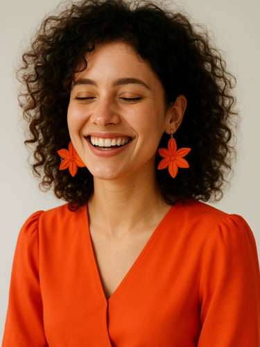 گوشواره برگ دست ساز نشکن و ضد آب